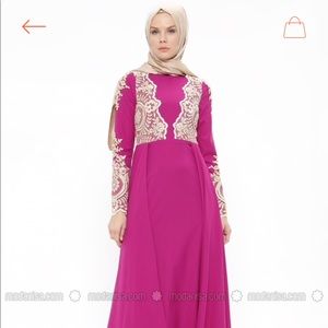 NWT Pink - Muslim Evening Dress - (Minel Aşk)